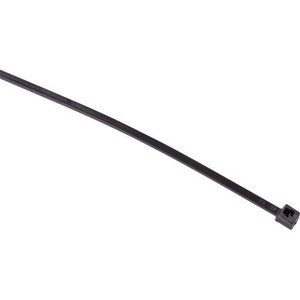 TYTON 8 x 3/32 in self locking cable tie. Black color resists UV. 18 LB tensile strength. Made of Nylon 6/6. Black.