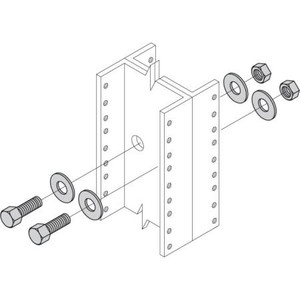 B-LINE BY EATON relay rack junctioning kit. Bolts racks side by side. Includes 3 bolts, 3 nuts and 6 washers. .