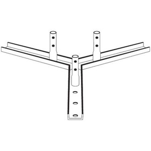 ROHN 25G flat roof mount. Bolts directly to a flat surface. Towers mounted on this base must be bracketed or guyed at all times. Hot dip galvanized steel.