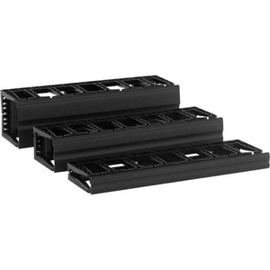 CHATSWORTH Cable Manager, Horizontal, 2U Rack, 19" Width x 5.9" Depth x 3.5" Height, Plastic .