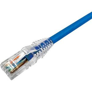 COMMSCOPE Uniprise Category 6 U/UTP Patch Cord, RJ45 to RJ45, 4-pair, Non-Plenum, Blue Jacket, 1 Foot .