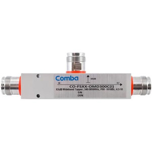 COMBA 340-5850 MHz 5dB tapper. coupler. 300 watts. -161dBc PIM rated. IP65 for outdoor use. 4.3-10 female terminations.