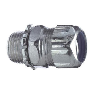 OMNION POWER Liquidtight Conduit Fitting, Straight, Steel, 1-1/4 Inch, Non-Insulated Steel . .