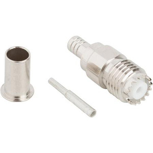 AMPHENOL mini UHF female crimp connector for RG58, 58A, 58B, 58C cables. .