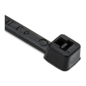 HELLERMANNTYTON High-Temp Cable Tie, 4" Long, 18lb Tensile Strength, PA66HS, Black, 1000/pkg .