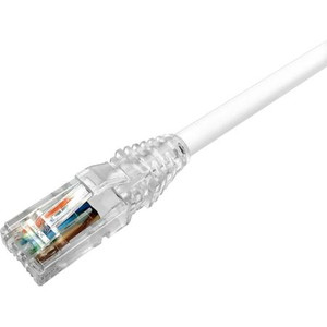 COMMSCOPE Uniprise Category 6 U/UTP Patch Cord, RJ45 to RJ45, 4-pair, Non-Plenum, White Jacket, 1 Foot .