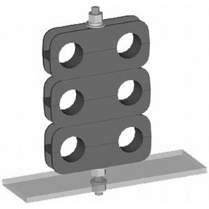SABRE SITE SOLUTIONS Mini Cable Blocks for 1-1/4" LMR1700 cable. Supports two cable runs. 10 pack. .