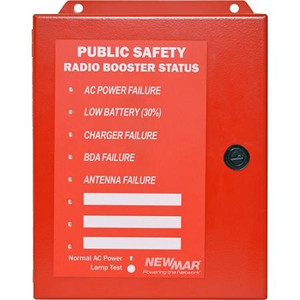 NEWMAR Annunciator panel in red NEMA 4 enclosure. Meets NFPA 1221 standards. .