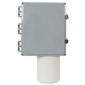 SKU V12106LO-ODO4S-T | VENTEV 12X10X6 Polycarbonate Enclosure. With Solid Door, Latch Lock, Mounting Feet & 4-Lead Outdoor Omni w/ RPSMA Male leads. Includes T-Bar Mounting Plate.