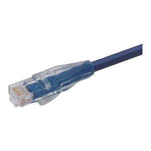 L-COM Premium Cat 5E Patch Cable, RJ45/ RJ45, Blue 10'' .