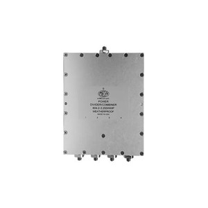 MECA 4-way, SMA-Female power divider/combiner with an average power rating of 30 watts and frequency of 0.5-6.0 GHz