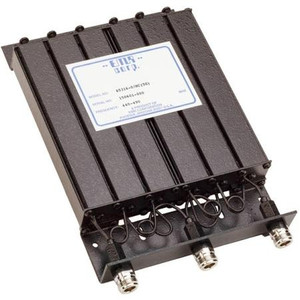 EMR 150-160 MHz mobile duplexer. 50 W, 70dB isolation, 4.6-6 MHz sep. 1.2dB max insert loss. N/F termination. Field Tune or TESSCO TUNE Specify TX & RX.