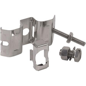 SABRE SITE SOLUTIONS butterfly hanger. 7/8" diameter Cablewave, Andrew or Eupen cable. Stainless steel with 3/8" mounting hole. Includes mtg. hardware.