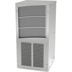 DDB 2000 BTU Pentair Sealed Enclosure Cooling Air Conditioner.110/60 Volts/Hz. 7 max amps. 131F max temperature. Light gray galvanized sheet metal.