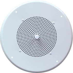 SPECO 5W 8" dual cone ceiling speaker with white 12" grill, 70/25V transformer and volume control. .