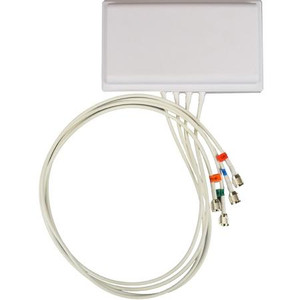 2.4/5 GHz 6 dBi Directional Wi-Fi Antenna with 4 RPTNC males and 8' Leads Mounting Hardware Included