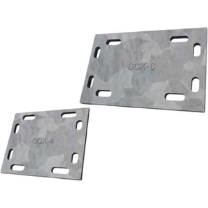 VALMONT Crossover Plates 3/8 x 7 x 8.5in Galvanized, NO hardware included .