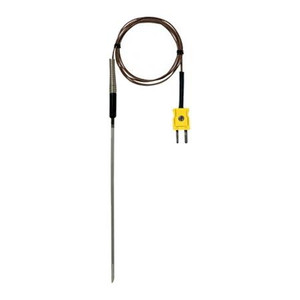 FLUKE NETWORKS Type K Lance Tip Probe, Thermocouple Assembly, Molded Plug, for surface, air and non-caustic gases. Measuring range of -40 to 260 Deg C