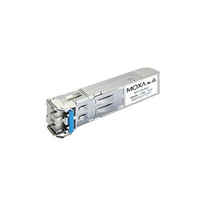MOXA WDM-type (BiDi) SFP module with 1 1000BaseSFP port with LC connector for 10 km transmission .