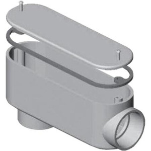 REXEL Multiple 300LB 3in LB PVC Conduit Fitting, Conduit Body, Type: LB, Size: 3in, Material: PVC. Includes: Cover and Gasket