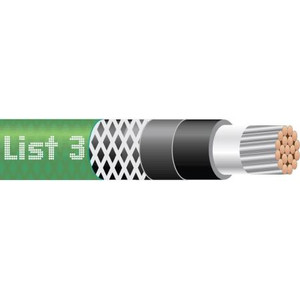 SOUTHWIRE TelcoFlex III Central Office Power Cable, 14 AWG, Single Conductor, Class B Strand with Braid, LSZH, 600 Volts, Green
