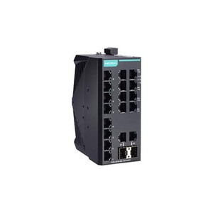 MOXA 16-port entry-level unmanaged Ethernet switches with metal housing .