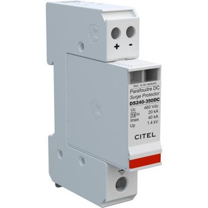 CITEL Type 2 Multi-Pole DC or AC Power Surge Protector. Maximum DC operating voltage 460 Vdc with remore signal option. 19" version