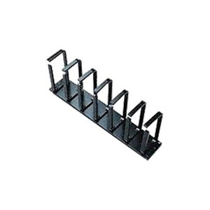 CHATSWORTH Large Horizontal Ring Panel used to Organize Horizontal Cable Runs, 19" x 3.47", Black .