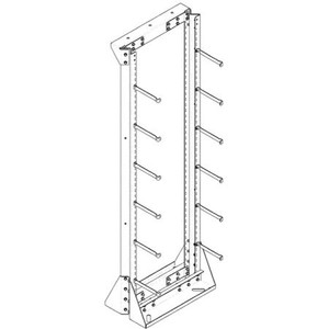 ALPHA TECHNOLOGIES 19", 7' Height, 500lb load capacity, Bolted Seismic Rack. .