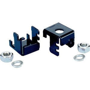 PANDUIT Two-Piece Ladder Rack Bracket for Attaching Threaded Rod to 1-1/2" to 2" Ladder Rack, 1/2" Thread Size, Black .