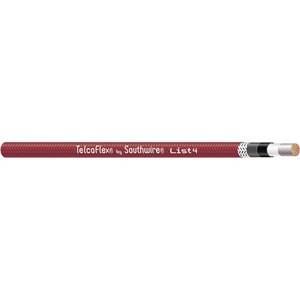 SOUTHWIRE TelcoFlex IV Central Office Power Cable, 2 AWG, Class 1 Flexible Strand With Braid, LSZH, 600 Volts, Red