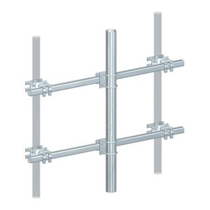 VALMONT Universal Tubular-Arm Pipe Mounts, Complete Kit with 4-1/2in x 72in pipe, Stands off from tower face for use on non-tapered tower sections.