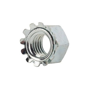 FASTENAL #10-32 Zinc Finish Steel with External Tooth Lockwasher K-Lock Nut .