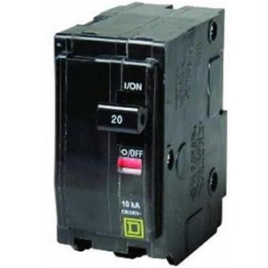 SQUARE D Circuit Breaker, Type QO, Stab On, 2-Pole, 30 Amp, 120/240 VAC, 10kAIC .