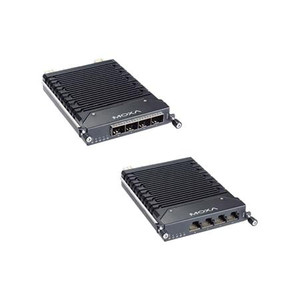 MOXA Fast Ethernet module with 4 10/100Base-TX ports .