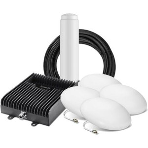 SURECALL Fusion5X 2.0 booster kit.Includes amp, five 75 ft. lengths of SC-400 coax , 4-way splitter, outdoor Omni and four indoor Ultra Thin domes.