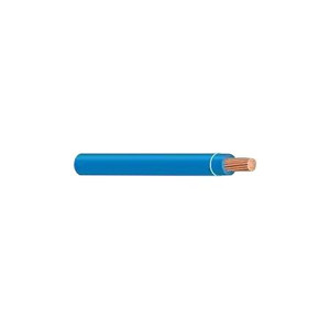 WIREXPRESS THHN/THWN-2 Cable, 10 AWG, 19 Strand, 600V, Annealed Copper, PVC Insulation, Nylon Jacket, Blue .