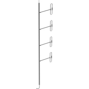 COMPROD Heavy Duty Welded 4 Dipole Array 138-174 MHz 8.5 dBd Top Mount 1/2 wave .