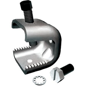 SABRE SITE SOLUTIONS Galvanized Steel Angle Adapter. 3/8" Tapped holes. 10 Adapters per package. .