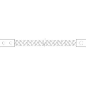HARGER Ground Strap 5/8 x .062 x 24 for #1/4 hardware and for 3/8 hardware .
