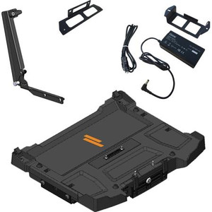 HAVIS Cradle with Triple Pass-Through Antenna Connection for Getac's S410 Notebook (no dock) with Power Supply and Mounting Brackets,
