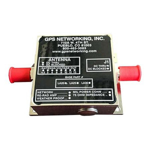 GPS NETWORKING LINE AMP 20dB REGULATED DC BLOCK - SET GAIN TO 20 DB .