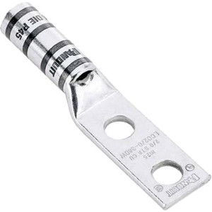 PANDUIT 2 Hole Lug, #8 AWG, 1/4" (6.4mm) Stud, .63" (16mm) Hole Spacing .