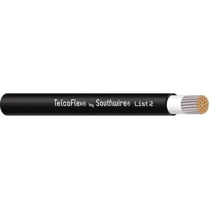 SOUTHWIRE #6 TelcoFlex II Central Office Power Cable, Black .
