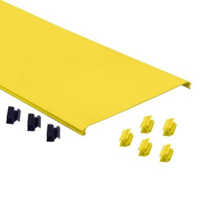 COMMSCOPE FiberGuide Hinged Cover Kit for Horizontal Straight Section, 4 in x 12 in, yellow .