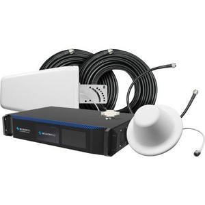 WILSONPRO Enterprise 1300 rack mount booster kit. Includes yagi donor, dome coverage antenna, lightning protection, cables. 110-240VAC power, 30W.