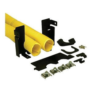 COMMSCOPE FiberGuide Dual 2" Flex Tube Attachment, 4 in x 4 in, (2) 5 ft length Yellow. .