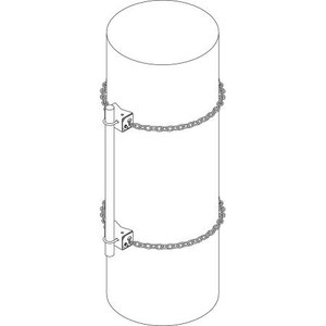 SABRE SITE SOLUTIONS Single Sector Chain Mount for one antenna. Fits 10"-36" wood pole or monopole. 2-3/8" or 4-1/2" pipe sold separately.