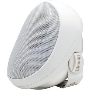 SPECO 4" all-weather Elite series white speaker with transformer. 25W RMS power, 40W max power. 70/25V selectable transformer.