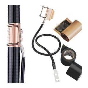SABRE SITE UNIVERSAL GROUND KIT, INCLUDES 5' LEAD AND UNATTACHED LUG, COPPER (EACH) .